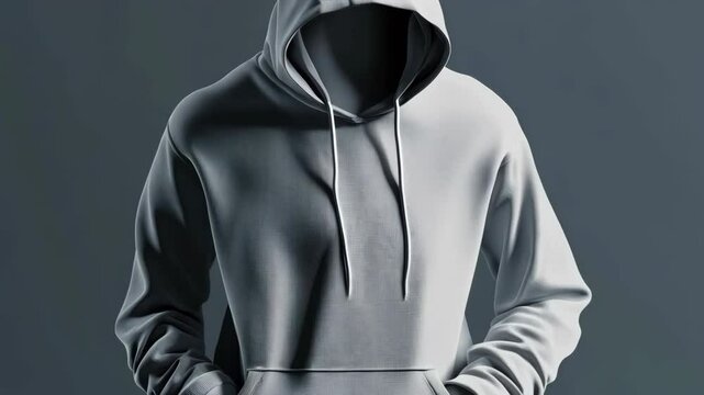 Hoodie silhouette transition with subtle lighting changes