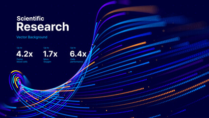 Cyber Big Data Flow Particles Bokeh. Digital Neural Network. Concept of AI Artificial Intelligence Technology Machine Deep Learning. Digital Communication. Science Technology Presentation Vector.