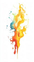 Obraz premium A symphony of colors: Abstract art showcasing a vibrant paint splash. Ideal for modern and artistic backgrounds.