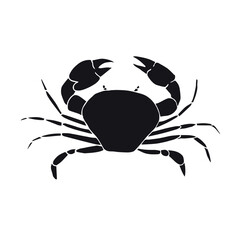 Vector hand drawn sketch doodle crab isolated on white background