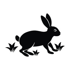 rabbit silhouette vector