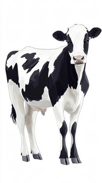 Majestic Dairy Cow: A Captivating Portrait of Rural Farm Life