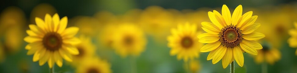 Obraz premium Delicate petals of narrowleaf sunflowers unfolding, wildlife, flowers, kent county