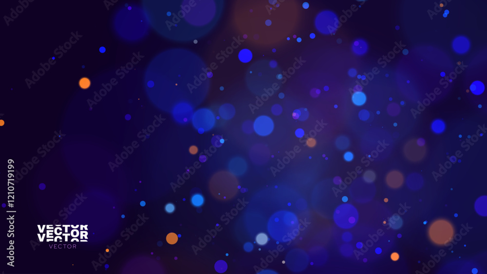 Poster abstract cosmic bokeh background, galaxy space blurry backdrop. soft blur light bokeh effect wallpap
