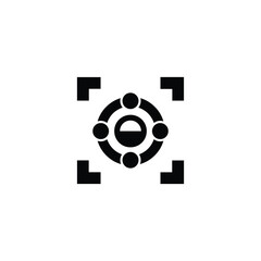 Target and aim icon. Aim gun. Focus icon. Red Crosshair. Shooting Icon of firearms. Drawing aim. Precisely target. Successfully target. Effectively Photo target sign. Capture Vector .