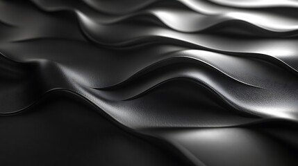 Fototapeta premium Abstract Black Wavy Texture Background Design