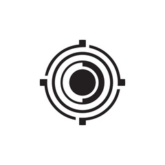 Target and aim icon. Aim gun. Focus icon. Red Crosshair. Shooting Icon of firearms. Drawing aim. Precisely target. Successfully target. Effectively Photo target sign. Capture Vector .