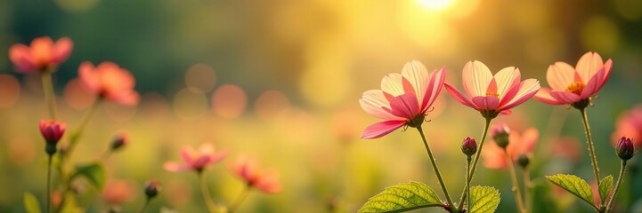 Fototapeta premium Gentle morning breeze rustling through flowers, gentle, rustling, natural