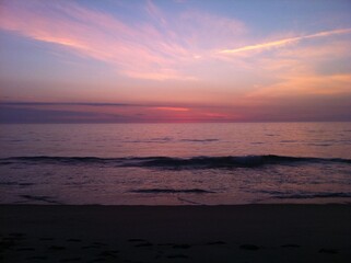 sunset on the beach