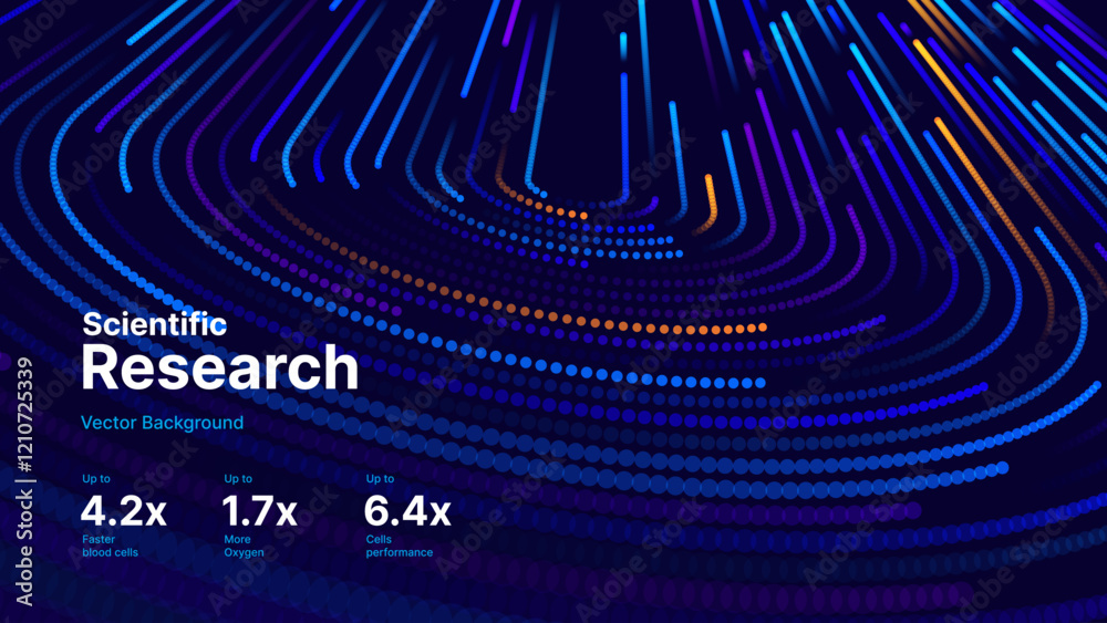 Poster High Speed Light Particles Internet Data Cloud Technology Background. Digital Road Fast Speed Internet Broadband Data Flow Concept. Science Tech Research Presentation Bg. Vector Illustration.