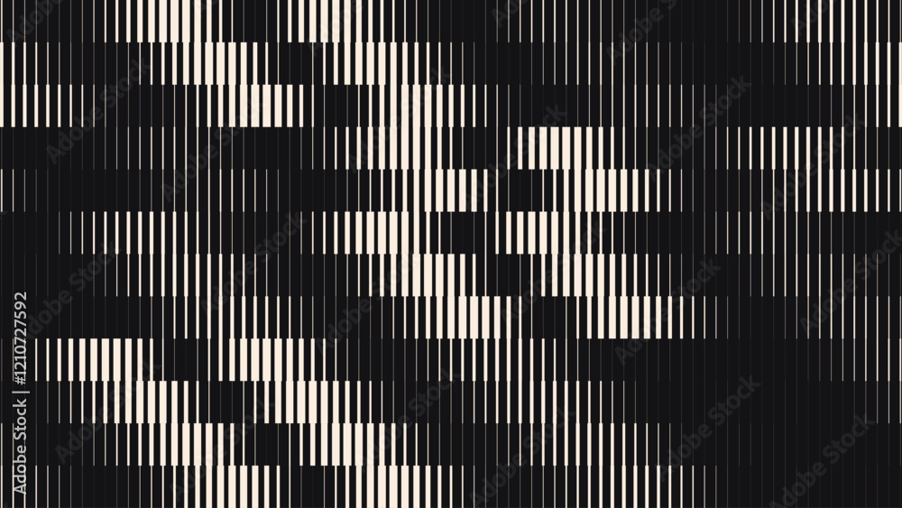 Aufkleber Line Halftone Gradient Effect Pattern. Straight Lines Background. Monochrome Abstract Texture with Parallel Stripes Thick to Thin. Vector Illustration.