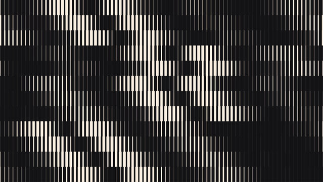Line Halftone Gradient Effect Pattern. Straight Lines Background. Monochrome Abstract Texture with Parallel Stripes Thick to Thin. Vector Illustration.