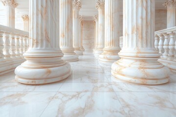 Obraz premium A structure with multiple pillars, suitable for architectural or construction backgrounds