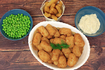 deep fried scampi in a basket