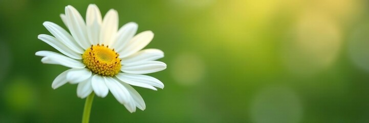 Fototapeta premium Fresh organic Chamomile tree blooms with delicate white petals, petal, bloom
