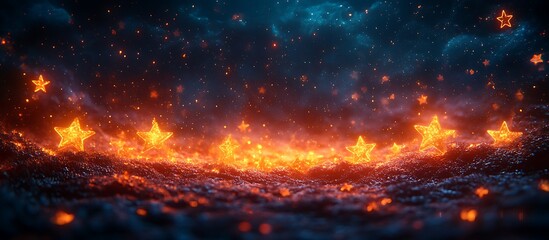 Flickering Fire Illuminates the Dark


