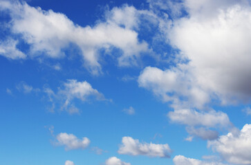White clouds in blue sky