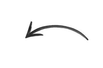 Fototapeta premium Black arrow isolated on white background