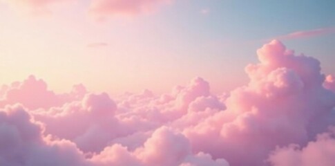 Soft pink sky with wispy clouds and gentle sunlight, serene, soft clouds, cloud formations