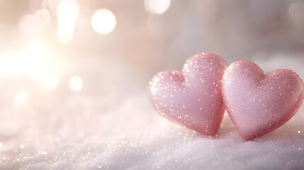 Fototapeta premium Enchanting Pink Heart Design Perfect for Valentine’s Celebrations