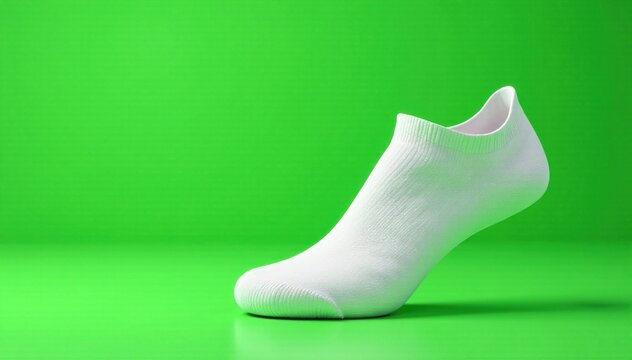 Blanco calzado con suela de cuero en fondo verde, calzado deportivo, zapato blanco