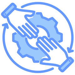 Obraz premium Anticompetitive Behaviour Blue Icon