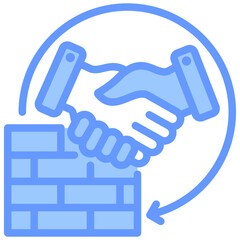 Restrain Of Trade Blue Icon