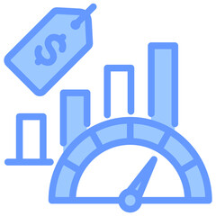 Predatory Pricing Blue Icon