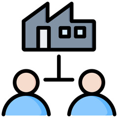 Merger Outline Color Icon