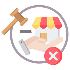 Antitrust Law Flat Icon