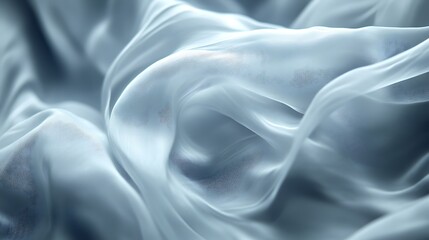 Obraz premium Draped Light Blue Fabric Soft Texture Background