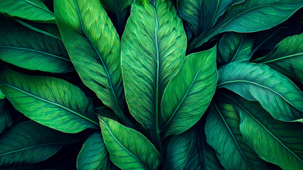 Hojas verdes close up acercamiento