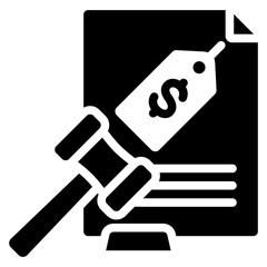 Bid Rigging Glyph Icon