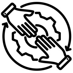 Obraz premium Anticompetitive Behaviour Outline Icon