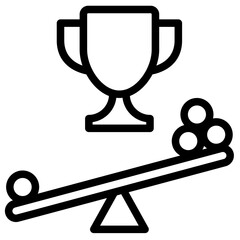 Unfair Competition Outline Icon