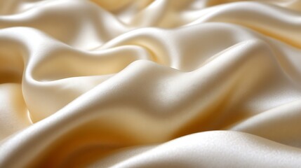 Obraz premium Elegant Draped Cream Colored Silk Fabric Texture