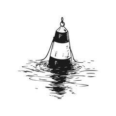 Ocean Buoy Sketch Illustration © Patternist Era