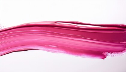 A thin pink ink brush stroke on a white background, path road