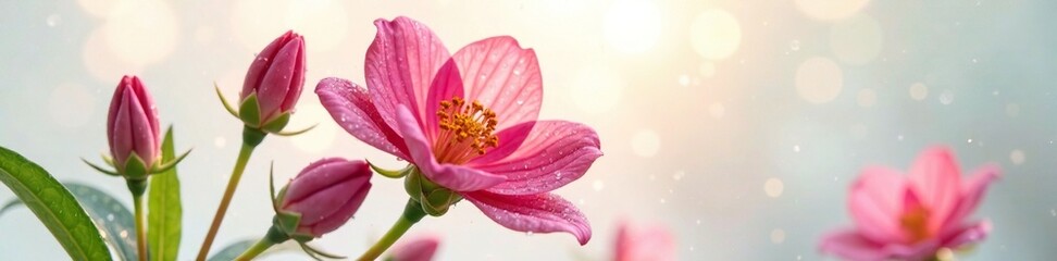 Senna Flower with dew drops on white background, photogenic, morning dew, clean