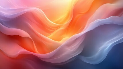 Abstract flowing waves in vibrant colors create a serene visual experience.