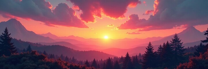 Fototapeta premium Soft colors dance across the sky as sunset fades slowly, sunset, soothing