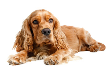 Cocker Spaniel Dog: Loyal, Intelligent, and Affectionate Family Pet Isolated on Transparent Background