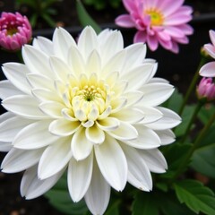 Delicate white chrysanthemum petals unfolding, white flowers delicate petals unfolding, botanicals, garden flowers