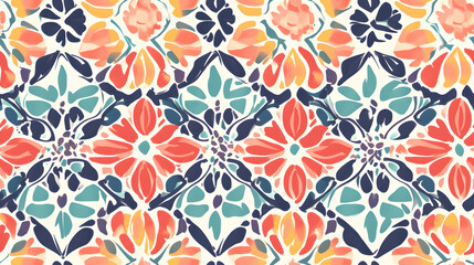 Fototapeta premium Vibrant Kaleidoscope-Inspired Patterns with Detailed Symmetrical Motifs