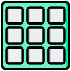 Grid Outline Color Icon