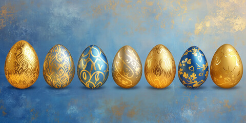 Sfondo pasquale. Uova dorate. Pasqua. Buona Pasqua.