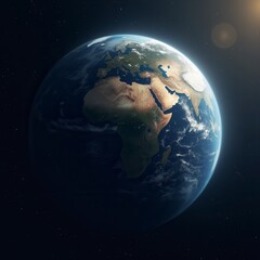 Obraz premium Earth Planet Orbit. High Quality Digital Space