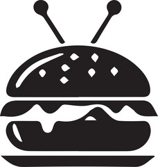 burger in the form of heart