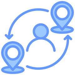 Migration Blue Icon