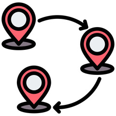 Migration Patterns Outline Color Icon